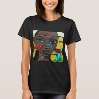 思考が泳ぐ場所 | 黒人女性アート アフロセントリック Tシャツ