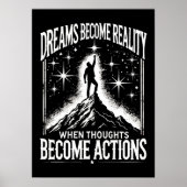 思考が行動を起こすと夢が現実になる ポスター (正面)