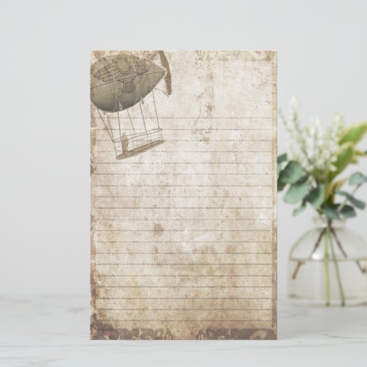 -思考が飛行を取るかところSteampunkの文房具 便箋 (スタンド正面)