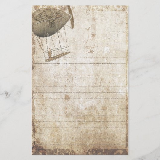 -思考が飛行を取るかところSteampunkの文房具 便箋 (正面)