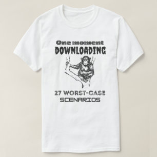 思考しすぎるサル 27の最悪のシナリオをダウンロード中 Tシャツ