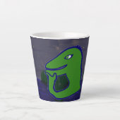 思考するトカゲ カフェラテマグ (正面)