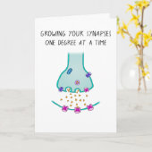 思考するニューロンシナプス カード (黄色い花)