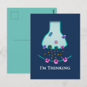 思考するニューロンシナプス ポストカード (正面/裏面)