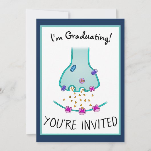 思考するニューロンシナプス 招待状 (正面)