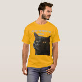 思考する猫がいるのさ 面白い駄洒落の引用 Tシャツ (正面フル)