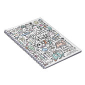 思考と物かわいい小さなドードル ノートブック (右側)