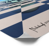 思考と現実は超現実美術 ポスター (角)