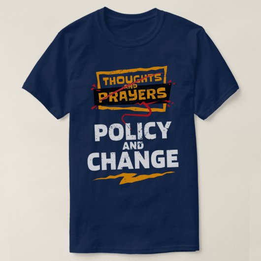 思考と祈りの言葉政策と変はっきりした更方針 Tシャツ (デザイン正面)