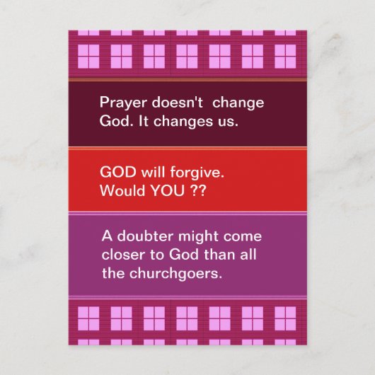 思考のための食糧: 実用的な知恵の単語 ポストカード (正面)