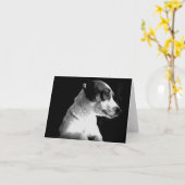 思考のジャックラッセル カード (黄色い花)