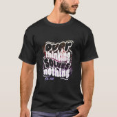 思考のループから脱出せよ – モチベーションの引用 Tシャツ (正面)