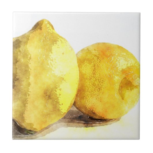 思考の台所芸術のための食糧: 新しいレモンにおい タイル (正面)