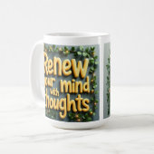 思考の壁Aで心を感動的更新 コーヒーマグカップ (正面左)