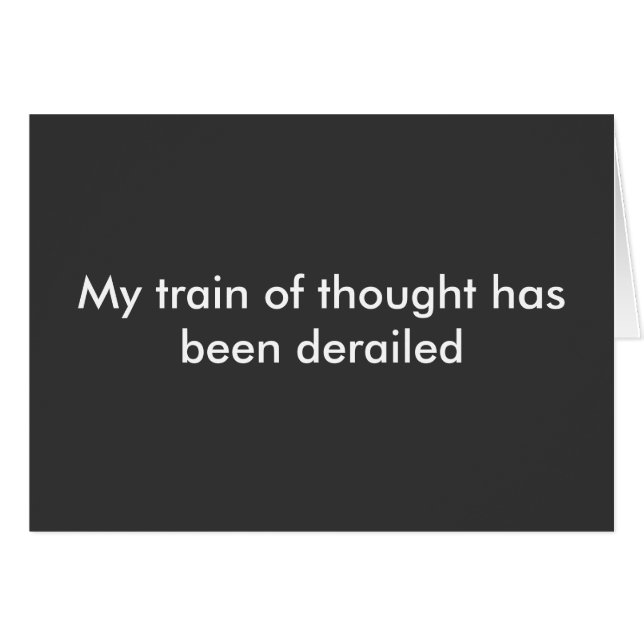 思考の私の列車は脱線しました (正面横)