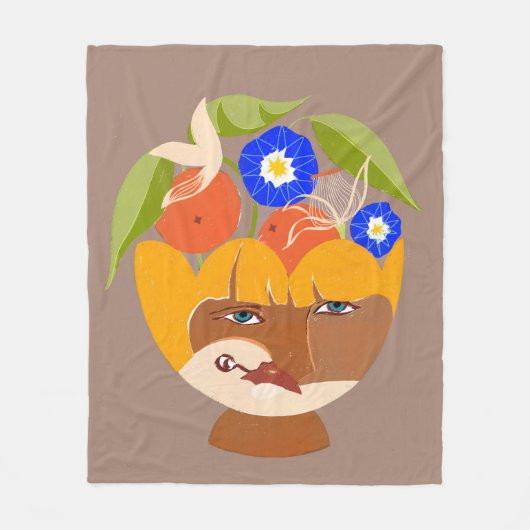 思考の豊かさ フリースブランケット (正面)