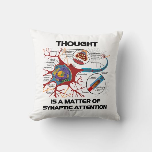 思考はですシナプスの関心(ニューロン)の問題 クッション (正面)