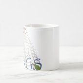 思考は事になります コーヒーマグカップ (中央)
