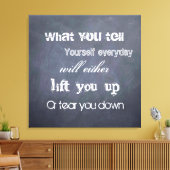 思考は人生を変えることができる – 黒板引用文壁 キャンバスプリント (インサイチュ (リビング))