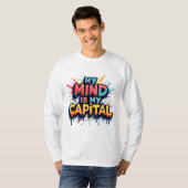 "思考は力なり: Mind Over Money" Tシャツ (正面フル)
