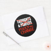 思考や祈りの言葉ではなく、政策変更クラシック ラウンドシール (封筒)