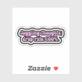 思考をジャグリング；ドロップ率： 100%。ADHD脳 シール (シート)