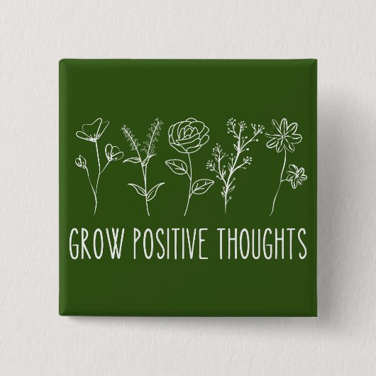 思考を前向き美的にする 缶バッジ (正面)