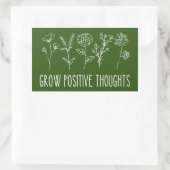 思考を前向き美的にする 長方形シール (バッグ)