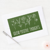 思考を前向き美的にする 長方形シール (封筒)