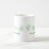 思考を前向き育てる花ミニマルかわいい コーヒーマグカップ (中央)