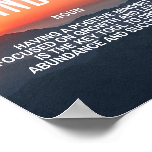 思考インスパイアを持つための前向き引用文 ポスター (角)