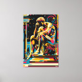 思考ポップ・アートの家のアート・ビジョン キャンバスプリント (正面)