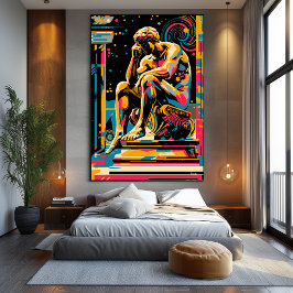 思考ポップ・アートの家のアート・ビジョン キャンバスプリント