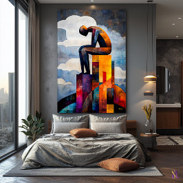 思考モダン者のキューバ人のビジョン キャンバスプリント