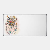 思考前向きの拡大。カスタマイズ可能 デスクマット (正面)