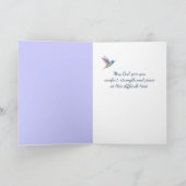 思考祈りの言葉悔やみや弔慰ビューティフルハミングバード カード (内部)