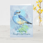 思考祈りの言葉時間の損失、山のブルーバード カード (黄色い花)