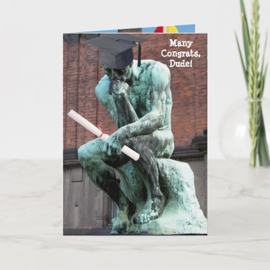 思考者おもしろいの卒業 カード (正面)