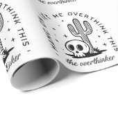 思考過多のおもしろい引用文西部 ラッピングペーパー (ロールコーナー)