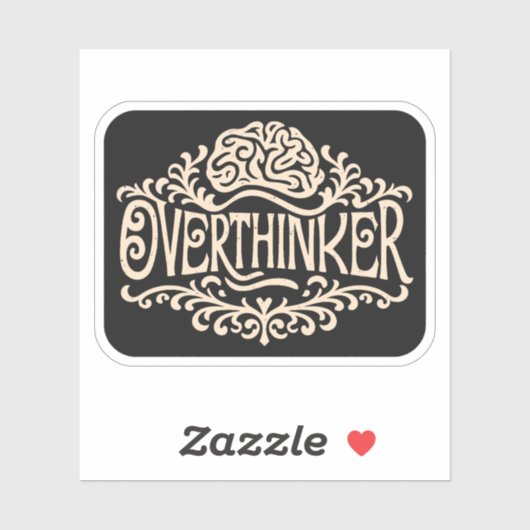 思考過多の脳 シール (シート)