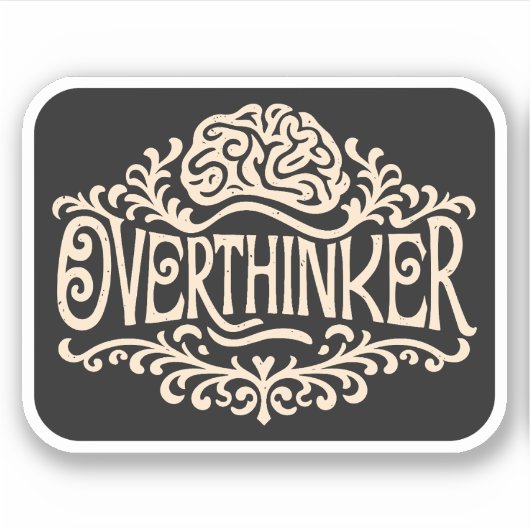 思考過多の脳 シール (正面)