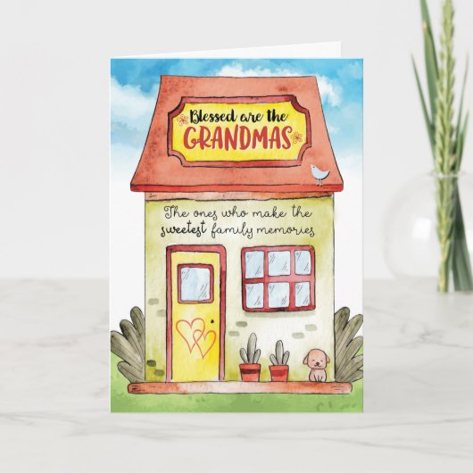 思賛美い出を作るのは祖母 サンキューカード (正面)