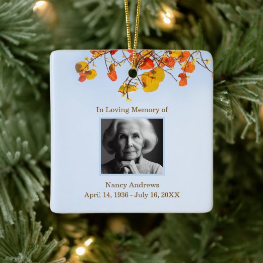 思離れい出に愛する葬儀の記念碑 セラミックオーナメント (ツリー)