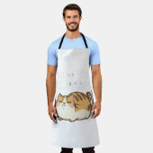 怠けおもしろい猫 – 「明日これをやるよ」 エプロン (着用した状態)