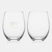 怠けおもしろい猫 – 「明日これをやるよ」 ステムなしワイングラス (裏面)