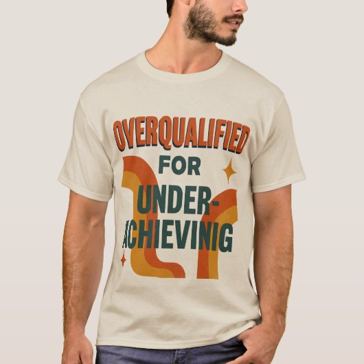 怠けおもしろい者のレトロヴィンテージTシャ頭が切れるツ Tシャツ (正面)
