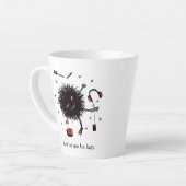 怠けおもしろい者リラックスさせるの日 カフェラテマグ (左アングル)