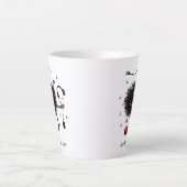 怠けおもしろい者リラックスさせるの日 カフェラテマグ (正面)