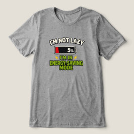 怠けているわけじゃない、省エネモードだから トライブレンドTシャツ