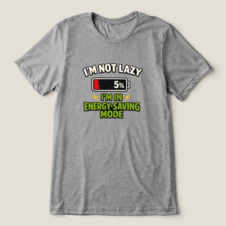 怠けているわけじゃない、省エネモードだから トライブレンドTシャツ